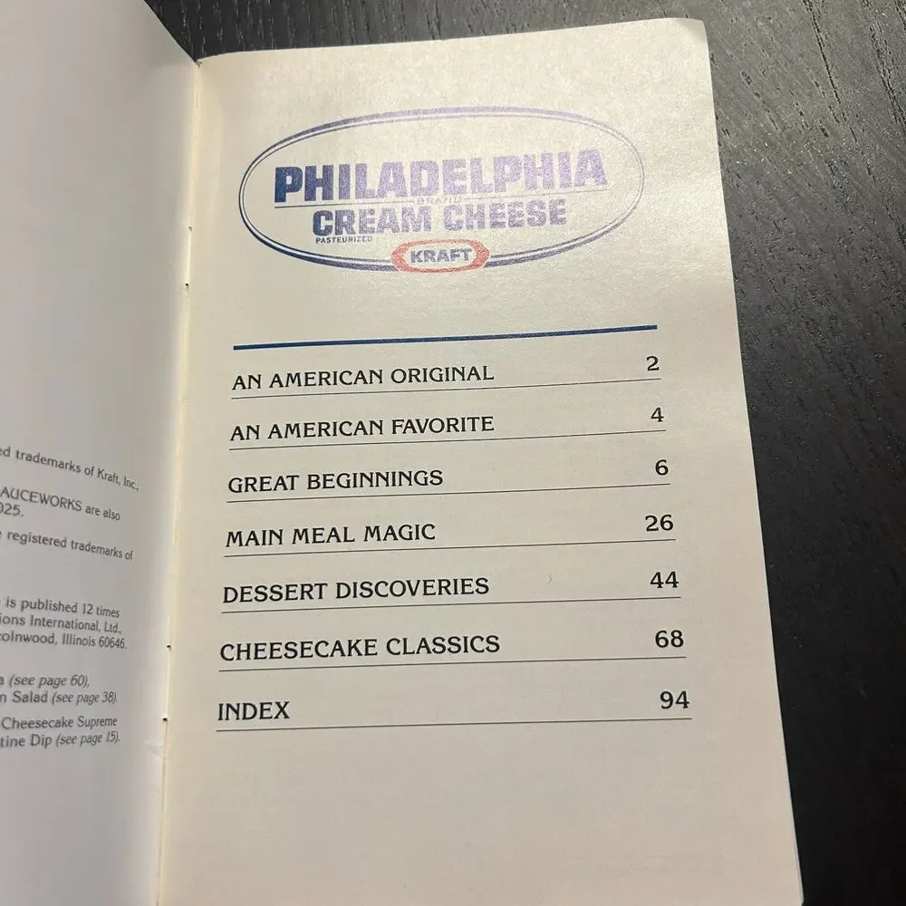 Favorite Recipes Kraft Philadelphia Cream Cheese APRIL 19, 1988
